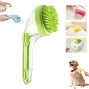 Fellpflegebürste für Haustiere – Badmassagegerät und Blasenmacher, Pfotenwascher, Badebürste, Schrubber, Shampoo-Bürste für lange/kurzhaarige Hunde und Katzen