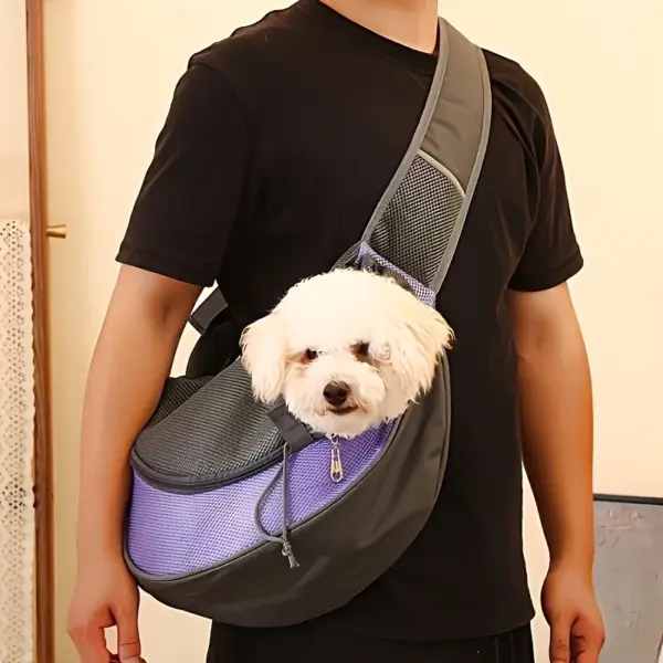 Tragbarer Haustierrucksack, geeignet für kleine Hunde und Katzen, unverzichtbar für Reisen und Spaziergänge, Haustiertasche im Umhängetasche - Image 3