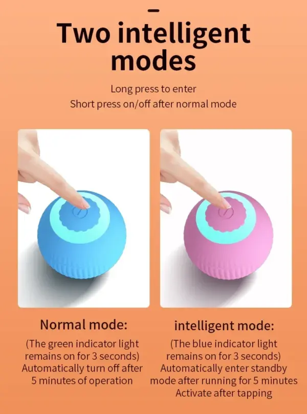 Interaktiver Katzenspielzeugball, automatischer elektrischer rollender Ball, Spielzeug für Katzen/Kätzchen, Haustiere, intelligenter automatischer Teaser, USB wiederaufladbar - Image 44
