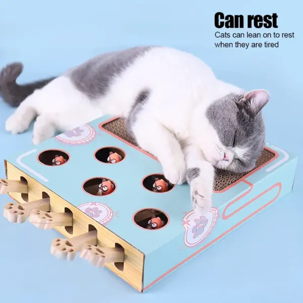 Katzenspielbox, Labyrinth, interaktiv, pädagogisch, Katze, Hit Gophers, lustiger Katzenstab, 3-in-1-Katzenspielzeug, Verfolgungsjagd, Maus mit Kratzbaum - Image 6