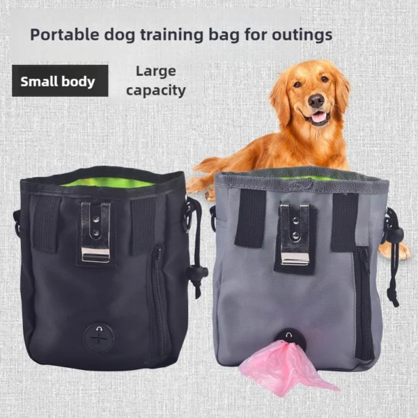 Dog Training Pouch Snack Carrier Outdoor Feeding Waist Bag Portable Foldable Pet Supplies Treat Holder Walking Adjustable Pack