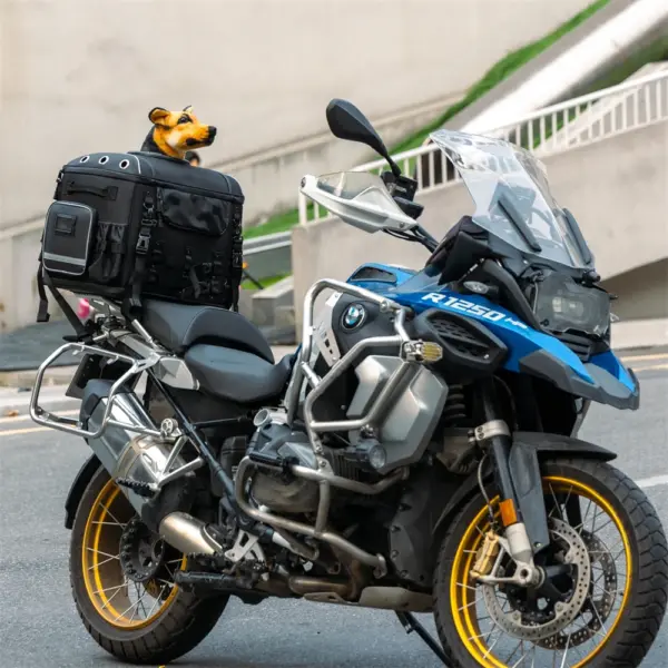 Motorrad Haustier Tasche Haustier Hund Träger mit Beifahrersitz Gepäckträger Für Yamaha MT07 MT09 R1 Für Touring Street Glide Road King - Image 28