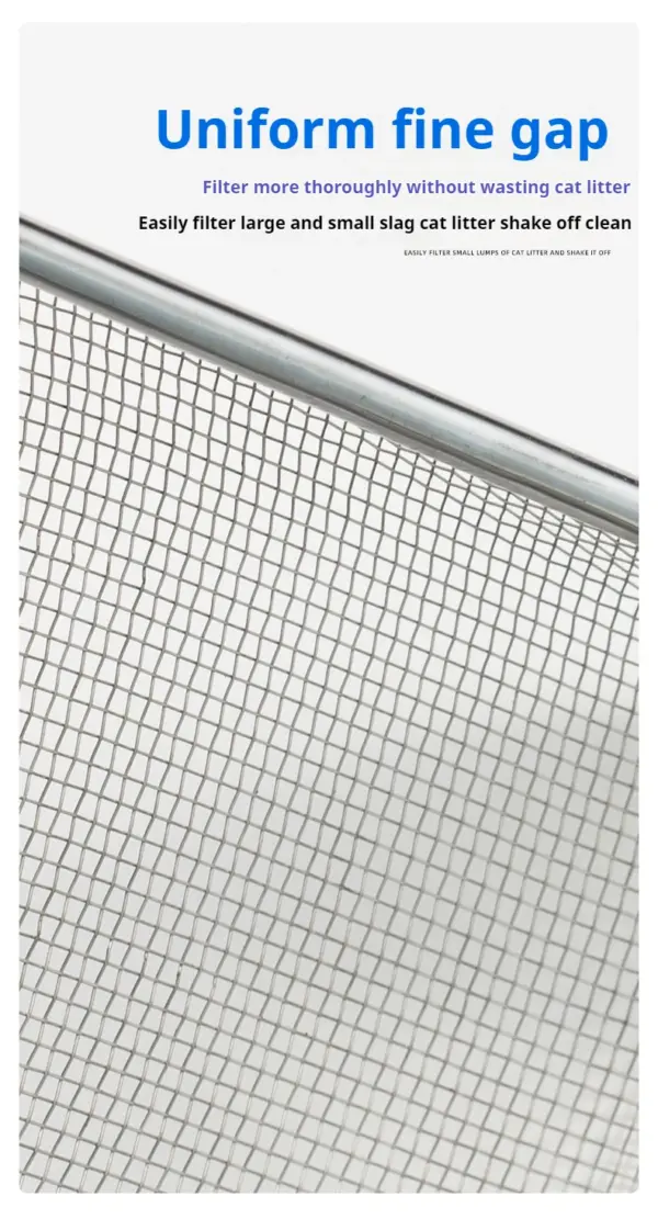 Feinmaschige Katzenstreu schaufel Metallgitter Katzenstreu schaufel Siever Holzgriff Sands chaufel Reinigung Kot Haustier Reinigungs werkzeug - Image 12