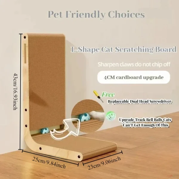 Cat Scratching Board Cat Toys  Wooden  Wear-resistant  and Scratch-resistant Post Cat Furniture Training Grinding Claw Toys Sofa - Image 5