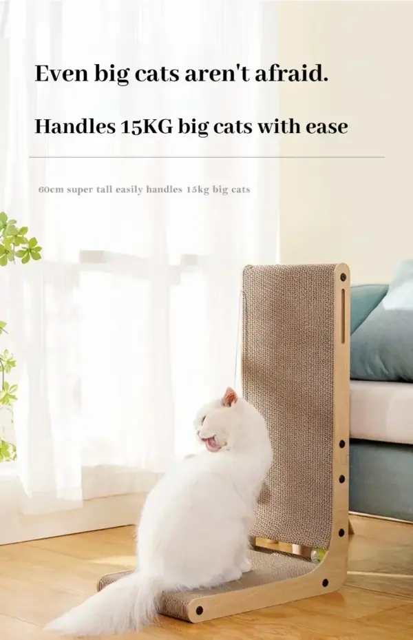 Katzenkratzbrett, Katzenspielzeug, Holz, verschleißfest und kratzfest, Pfosten, Katzenmöbel, Training, Schleifklaue, Spielzeug, Sofa - Image 21