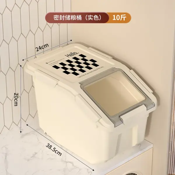 Katzenfutter-Aufbewahrung, 10 kg, Hundefutter, versiegelt, feuchtigkeitsbeständig, Tierfutter, Katzen-Reisglas, Haushalts-Aufbewahrungsbox - Image 12