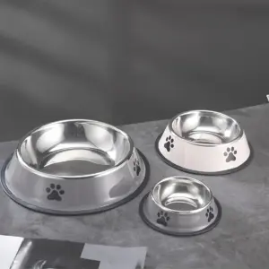 1PC Edelstahl Pet Bowl Katze Schüssel Hundefutter Schüssel Multi-Spezifikation Anti-herbst Futternapf Futternapf Fütterung haustier Liefert