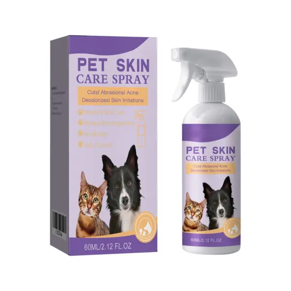 2024 Neues Haustier-Linderungs-Hautspray, lindert Juckreiz bei Hunden und Katzen, Milben entfernend, juckreizlindernd, 60 ml - Image 5
