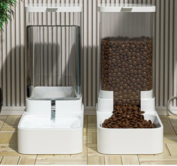 Automatischer Futterspender und Wasserspender für Katzen mit Schwerkraft-Aufbewahrungsbehälter für Katzen und Hunde - Image 15