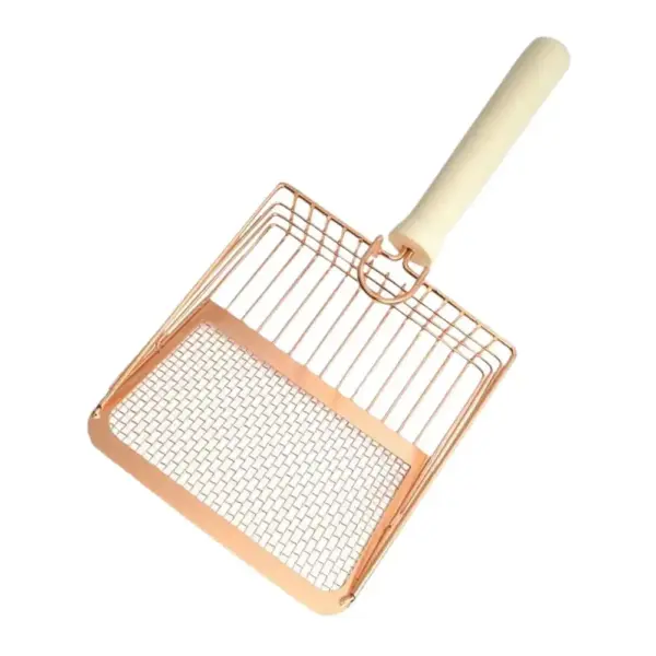 Katzenstreuschaufel aus Metall, Edelstahl, Holzgriff, leicht zu rosten, waschbar, für Kätzchen, Katzenschaufel, Toilettenreinigungsschaufel, Werkzeug - Image 11