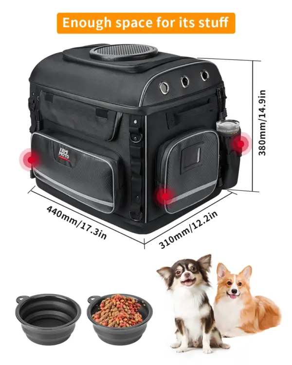 Motorrad Haustier Tasche Haustier Hund Träger mit Beifahrersitz Gepäckträger Für Yamaha MT07 MT09 R1 Für Touring Street Glide Road King - Image 3