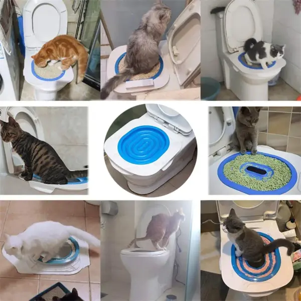 Haustier Katze und Hund Toilette Training Artefakt Kit Sand Tablett Toilette Abnehmbare Wiederverwendbare Trainer Toilette Haustier Reinigung Training Produkte - Image 19