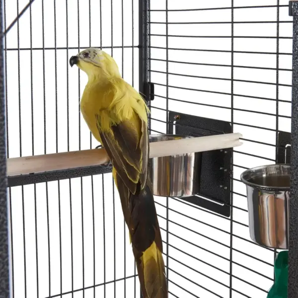 Große Vogelkäfige, Papageienkäfig, breiter Flugkäfig aus Metall für Wellensittiche, Sittiche, Sittiche, mit rollenden Ständerrädern - Image 6