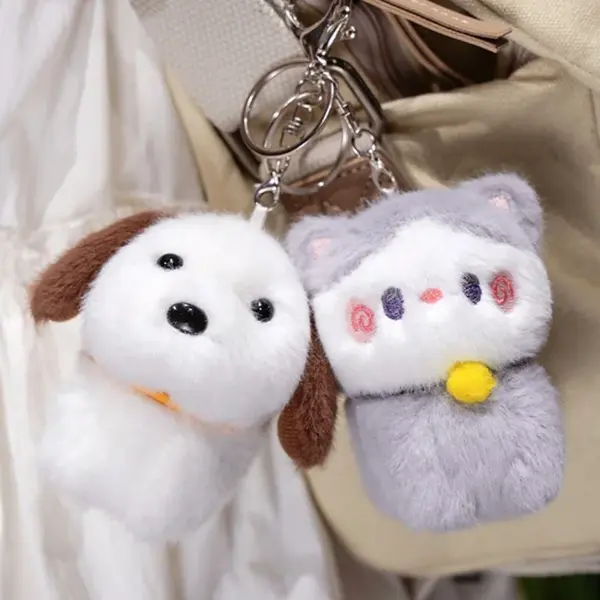 Capybara Plüschtier Anhänger Capybara Plüschtier Schlüsselanhänger Kawaii Tasche Schlüsselanhänger Niedlicher Hund Katze Puppen Autodekoration Weihnachtsgeschenk - Image 18