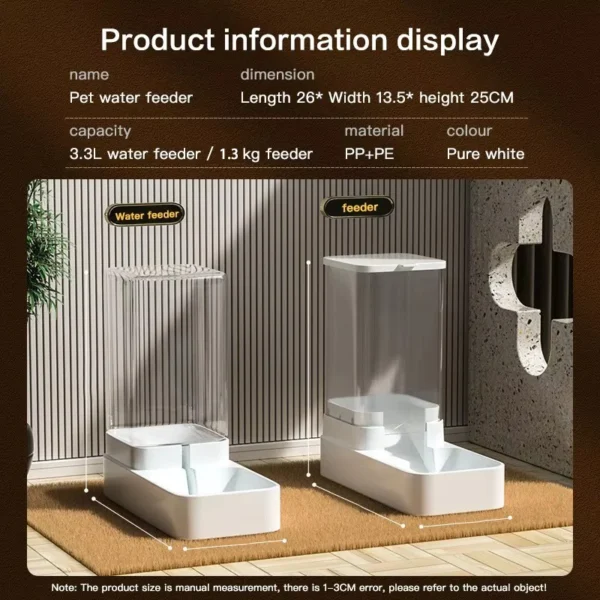 Automatischer Futterspender und Wasserspender für Katzen mit Schwerkraft-Aufbewahrungsbehälter für Katzen und Hunde - Image 7