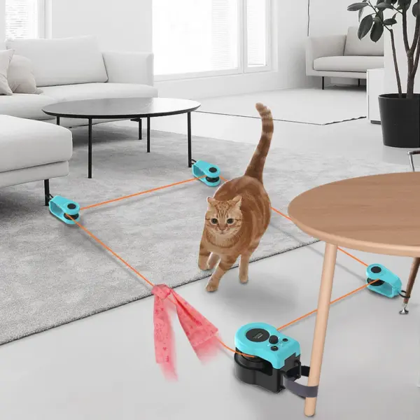 Katzenspielzeug für Katzen im Innenbereich, interaktives Katzenspielzeug, Radtrainer, neues Katzenlaufband für den Innenbereich, einstellbare Geschwindigkeit, simuliertes Jagdspielzeug - Image 11