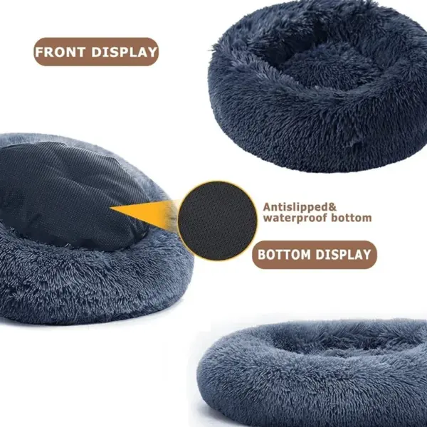 40-90cm rundes Haustier bett für großes Hunde bett super weiches Katzen bett lange Plüsch hundehütte für mittelgroße Hundehütte Winter warmes Schlafen - Image 21