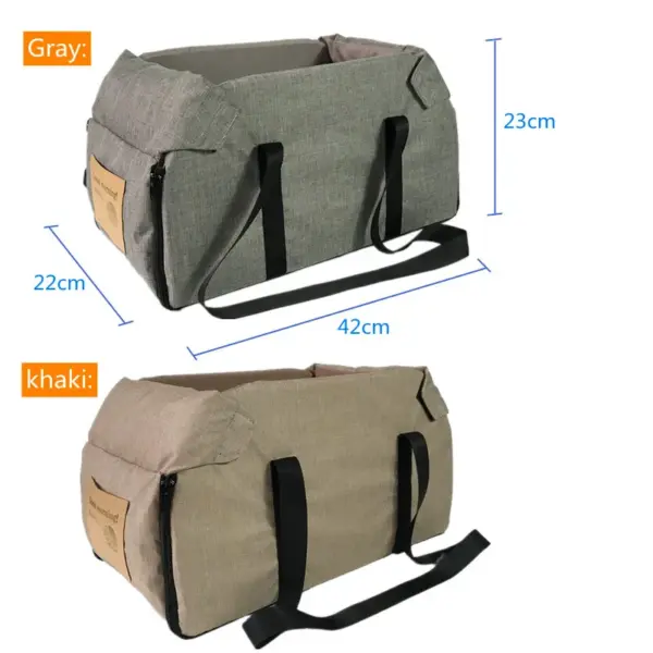 Tragbarer Auto-Sicherheits-Haustiersitz für mittelgroße/kleine Hunde, Katzenreisen, zentrale Steuerung, Katzen-Hundebett, Transport, Hundeträger, Schutz, Hundetaschen - Image 9