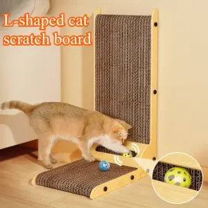 Katzenkratzbrett, Katzenspielzeug, Holz, verschleißfest und kratzfest, Pfosten, Katzenmöbel, Training, Schleifklaue, Spielzeug, Sofa