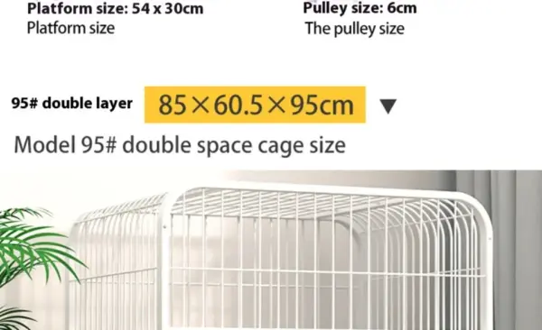 Katzen käfig Villa Hund Haustier Hunde käfige Haus auslaufs ichere Pfanne Metall Hunde kiste mit Tür abnehmbare Tablett Zwinger auf Rädern Haustier möbel - Image 27