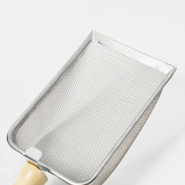 Feinmaschige Katzenstreu schaufel Metallgitter Katzenstreu schaufel Siever Holzgriff Sands chaufel Reinigung Kot Haustier Reinigungs werkzeug - Image 5