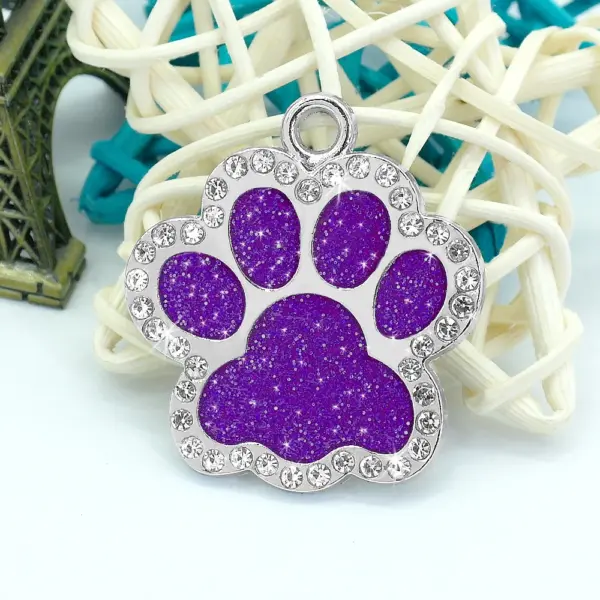 Personalisiertes Namensschild für Hunde und Katzen, glitzernde Strasssteine, Welpen, Kätzchen, Anti-Verlust-Haustierhalsband, Zubehör, kostenlose gravierte Haustierprodukte - Image 41