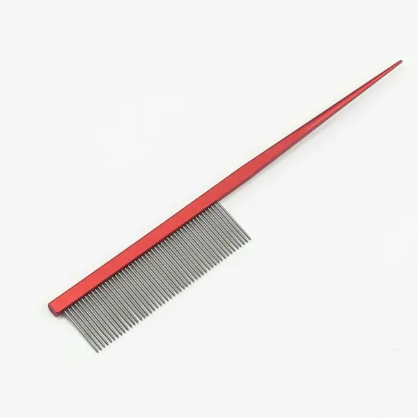 Welpen-Pflegekamm, Groomer für Hunde, Metall-Groomer, Haustierkämme, Haarbürste, Katzen- und Hundepflegekämme, scharfe Schwanzreihe für Hunde und Katzen - Image 9