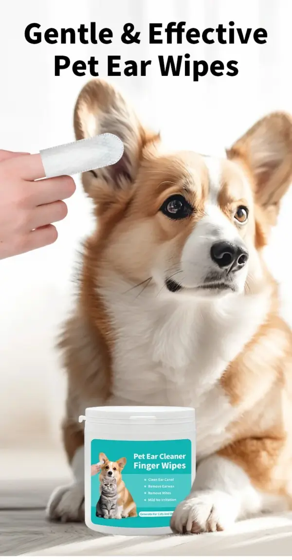 Reinigungsprodukte für Haustiere. Ohrenreinigungstücher. Fingerspitzen zur Ohrenpflege. Ohrmilbenentfernung. Ohrenreinigungsprodukte für Katzen und Hunde - Image 7