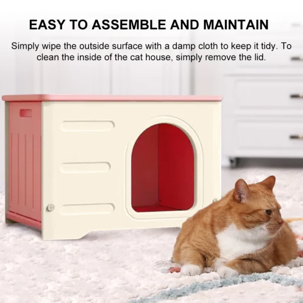 Cat Dog Nest Windproof Rainproof Cozy House for Small Pets Four Seasons Universal Shelter Stray Waterproof Pet Shelter - Image 4