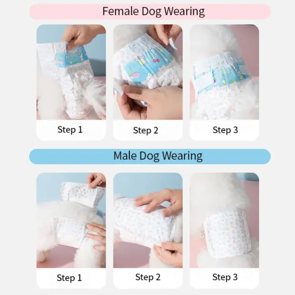 10 Stück Einweg-Haustierwindeln für Männer und Frauen, Hunde, saugfähige Hunde-Einwegunterwäsche, physiologische Hosen für Hunde, Welpen - Image 4