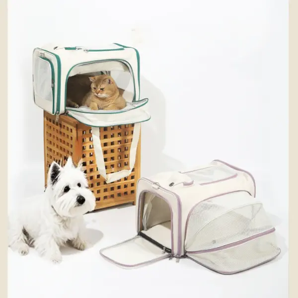 Tragbare Mesh-Umhängetasche für Haustiere, Katzen-Tragetaschen, ausgehende Reisen, Haustiere, Handtasche, Transporttasche, atmungsaktiv ﻿