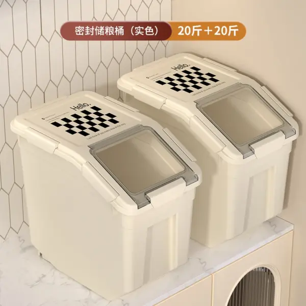 Katzenfutter-Aufbewahrung, 10 kg, Hundefutter, versiegelt, feuchtigkeitsbeständig, Tierfutter, Katzen-Reisglas, Haushalts-Aufbewahrungsbox - Image 10