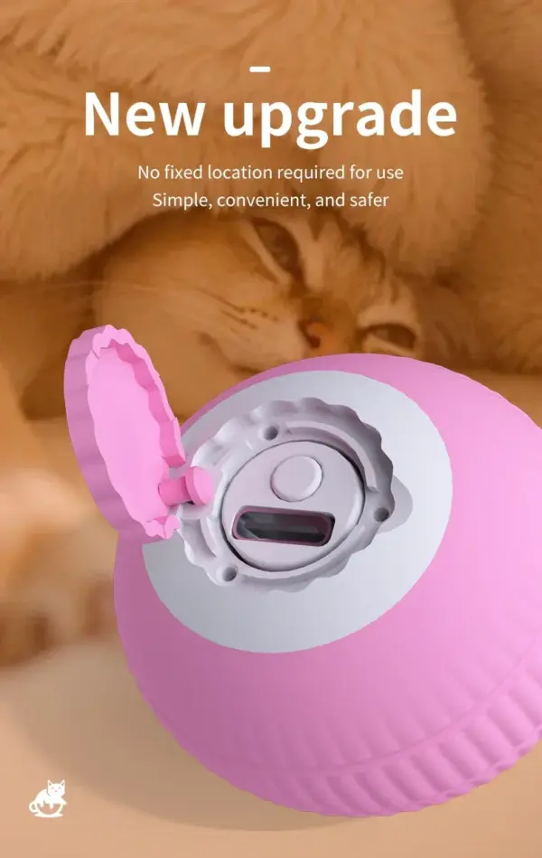 Interaktiver Katzenspielzeugball, automatischer elektrischer rollender Ball, Spielzeug für Katzen/Kätzchen, Haustiere, intelligenter automatischer Teaser, USB wiederaufladbar - Image 46