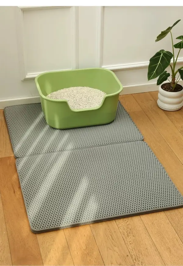 Doppelschichtige Katzenstreu-Matte, rutschfest, wasserdicht, Katzenmatte, Haustier, saubere Katzennatte, Katzentoilettenmatte, Haustier, saubere Katzentoilettenmatte - Image 16