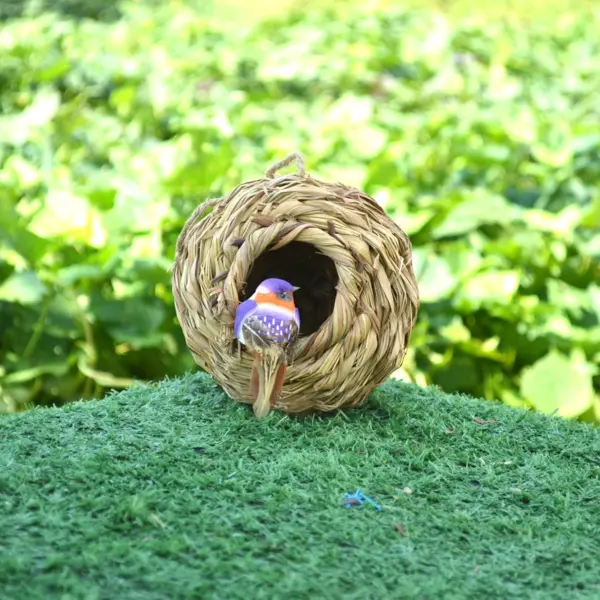 1pc Natürliche Handgemachte Stroh Vogel Nest Taube Haus Papagei Nest Warme Haustier Schlafzimmer Hof Kleine Tier Vogel Käfige - Image 16