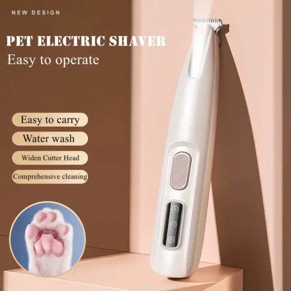 Pet Grooming Equipment Puppy Hairdressing Blades Cat Paw Electric Shaver Dog Trimmer Clipper Hair Cutting Tool with LED Light - Image 2