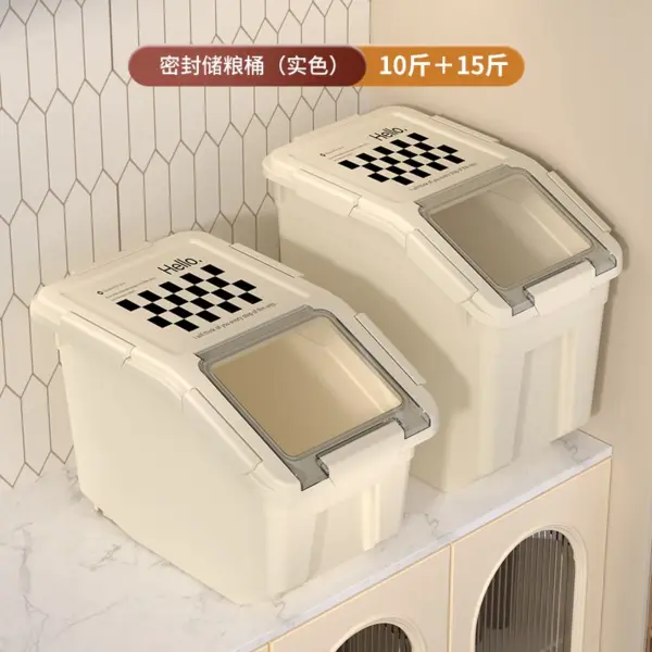 Katzenfutter-Aufbewahrung, 10 kg, Hundefutter, versiegelt, feuchtigkeitsbeständig, Tierfutter, Katzen-Reisglas, Haushalts-Aufbewahrungsbox - Image 11