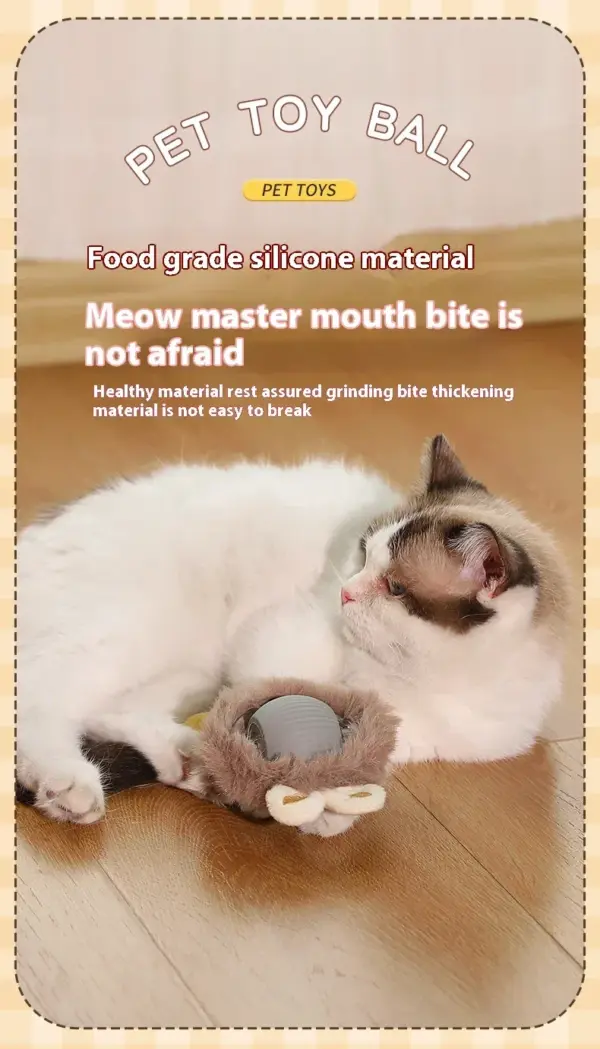 Interaktiver Katzenspielzeugball, automatischer elektrischer rollender Ball, Spielzeug für Katzen/Kätzchen, Haustiere, intelligenter automatischer Teaser, USB wiederaufladbar - Image 31