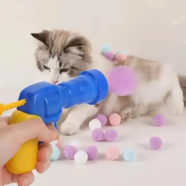 Interaktive Katzenspielzeugpistole: Ansprechender Laser-Jagd und federnder Spaß für energiegeladene Katzen |   Stimuliert Spiel und Übung - Image 4