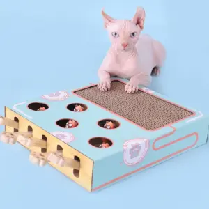 Katzenspielbox, Labyrinth, interaktiv, pädagogisch, Katze, Hit Gophers, lustiger Katzenstab, 3-in-1-Katzenspielzeug, Verfolgungsjagd, Maus mit Kratzbaum