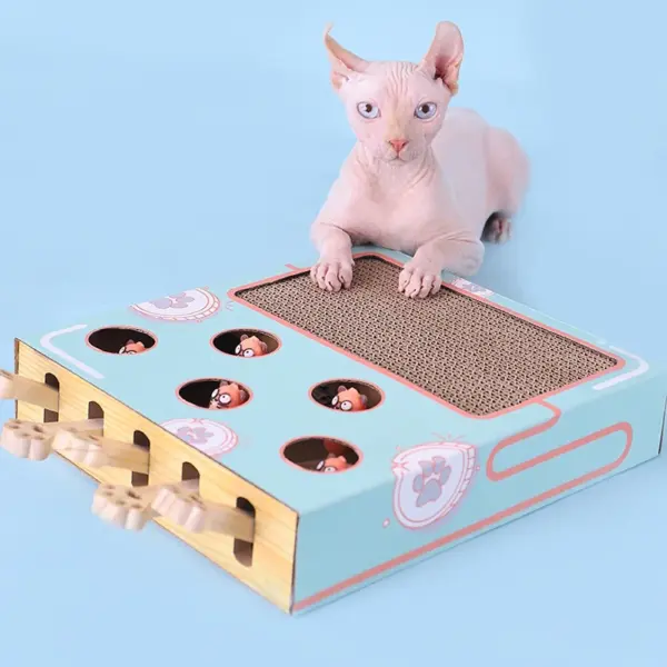 Katzenspielbox, Labyrinth, interaktiv, pädagogisch, Katze, Hit Gophers, lustiger Katzenstab, 3-in-1-Katzenspielzeug, Verfolgungsjagd, Maus mit Kratzbaum