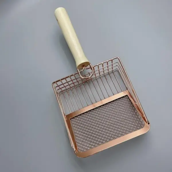 Katzenstreuschaufel aus Metall, Edelstahl, Holzgriff, leicht zu rosten, waschbar, für Kätzchen, Katzenschaufel, Toilettenreinigungsschaufel, Werkzeug - Image 19
