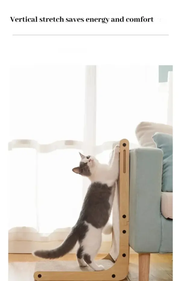 Katzenkratzbrett, Katzenspielzeug, Holz, verschleißfest und kratzfest, Pfosten, Katzenmöbel, Training, Schleifklaue, Spielzeug, Sofa - Image 19