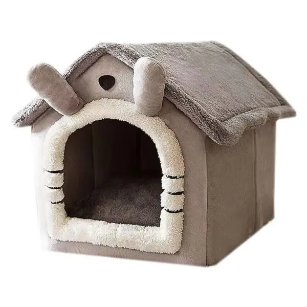 Warmes Hundehaus für den Innenbereich, weiches Haustierbett, Zelthaus, Hundehütte, Katzenbett mit abnehmbarem Kissen, geeignet für kleine, mittelgroße und große Haustiere - Image 13