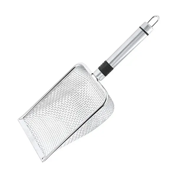 Katzenstreuschaufel aus Metall, Edelstahl, Holzgriff, leicht zu rosten, waschbar, für Kätzchen, Katzenschaufel, Toilettenreinigungsschaufel, Werkzeug - Image 9