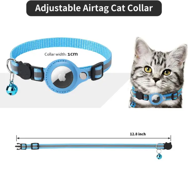 Airtag Case Halsband für Katzen mit Schutzhülle für Anti Lost Locator Tracker Hunde zubehör reflektierende Haustier halsbänder - Image 4