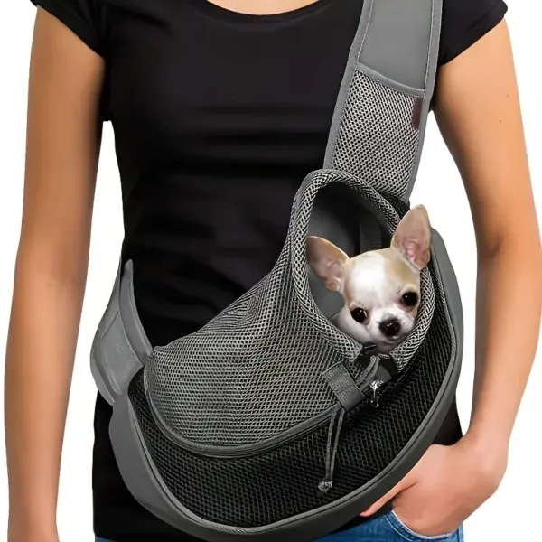 Tragbarer Haustierrucksack, geeignet für kleine Hunde und Katzen, unverzichtbar für Reisen und Spaziergänge, Haustiertasche im Umhängetasche - Image 4