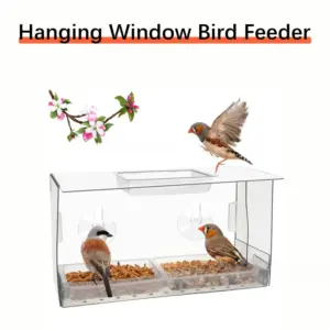 Neue Acryl Saugnapf Vogel Feeder Wilde Tauben Kolibris Faltbare Vogel Käfige Nester Hängen Fenster Feeder Pet Liefert