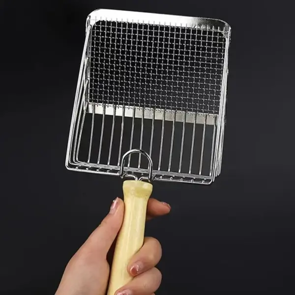 Katzenstreuschaufel aus Metall, Edelstahl, Holzgriff, leicht zu rosten, waschbar, für Kätzchen, Katzenschaufel, Toilettenreinigungsschaufel, Werkzeug - Image 5