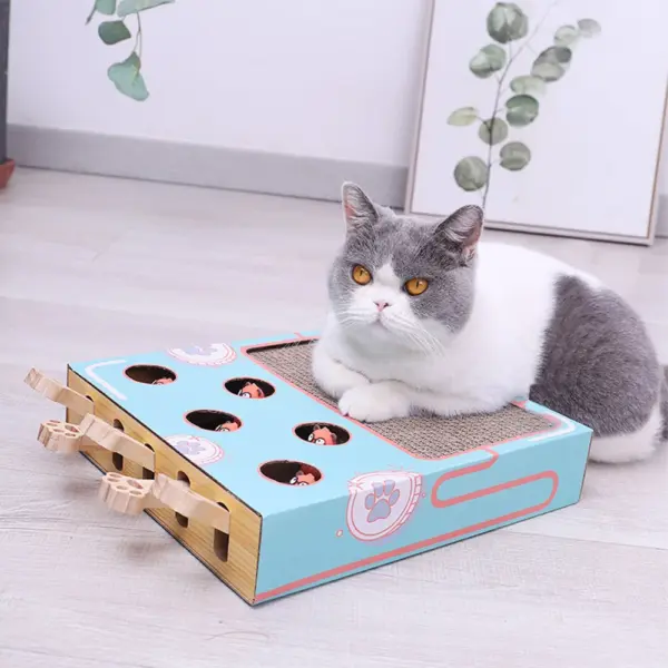 Katzenspielbox, Labyrinth, interaktiv, pädagogisch, Katze, Hit Gophers, lustiger Katzenstab, 3-in-1-Katzenspielzeug, Verfolgungsjagd, Maus mit Kratzbaum - Image 17